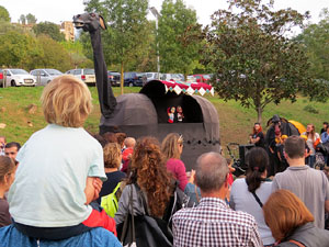 Fires 2018. Preg&oacute; de Fires. Les cercaviles de gegants i capgrossos fins la pla&ccedil;a del Vi