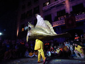 Fires 2018. Preg&oacute; de Fires. Balls de l'&Agrave;liga i els gegants de la ciutat