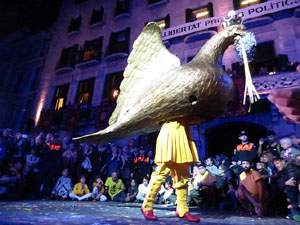 Fires 2018. Preg&oacute; de Fires. Balls de l'&Agrave;liga i els gegants de la ciutat