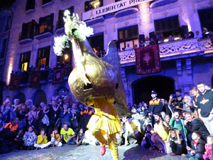 Fires 2018. Preg&oacute; de Fires. Balls de l'&Agrave;liga i els gegants de la ciutat