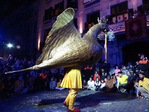 Fires 2018. Preg&oacute; de Fires. Balls de l'&Agrave;liga i els gegants de la ciutat