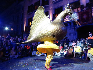 Fires 2018. Preg&oacute; de Fires. Balls de l'&Agrave;liga i els gegants de la ciutat