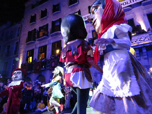 Fires 2018. Preg&oacute; de Fires. Balls de l'&Agrave;liga i els gegants de la ciutat