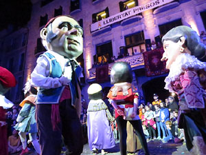 Fires 2018. Preg&oacute; de Fires. Balls de l'&Agrave;liga i els gegants de la ciutat