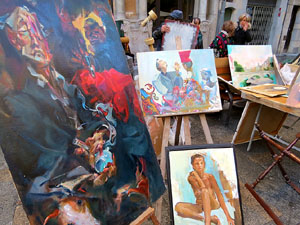 Fires 2018. Fira del Dibuix, la Pintura i la Fotografia a la Rambla de la Llibertat i la pla&ccedil;a del Vi, i Fira de l'Alimentaci&oacute