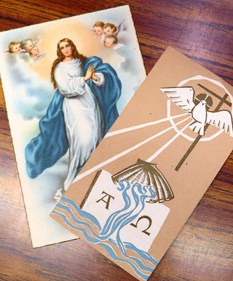 Estampes religioses editades per la llibreria. D&egrave;cada dels anys 50