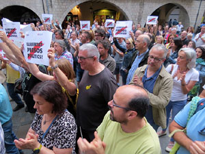 Concentraci&oacute; a la pla&ccedil;a del Vi per la independ&egrave;ncia i la llibertat dels presos pol&iacute;tics