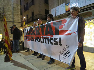 Concentraci&oacute; a la pla&ccedil;a del Vi per la independ&egrave;ncia i la llibertat dels presos pol&iacute;tics
