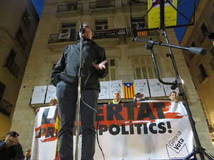 Concentraci&oacute; a la pla&ccedil;a del Vi per la independ&egrave;ncia i la llibertat dels presos pol&iacute;tics