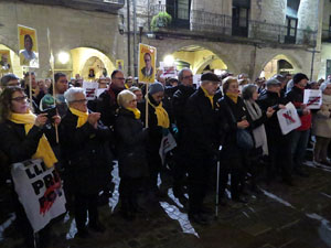 Concentració a la plaça del Vi per la independència i la llibertat dels presos polítics