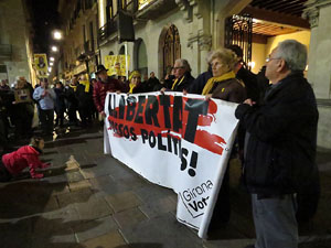 Concentració a la plaça del Vi per la independència i la llibertat dels presos polítics