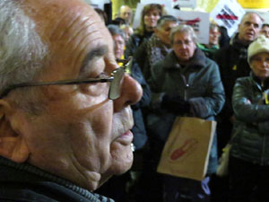 Concentració a la plaça del Vi per la independència i la llibertat dels presos polítics