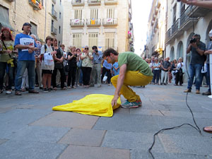 Concentraci&oacute; a la pla&ccedil;a del Vi per la llibertat dels presos pol&iacute;tics