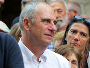 Concentraci&oacute; a la pla&ccedil;a del Vi per la llibertat dels presos pol&iacute;tics