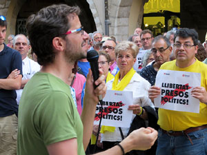 Concentraci&oacute; a la pla&ccedil;a del Vi per la llibertat dels presos pol&iacute;tics