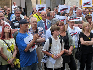 Concentraci&oacute; a la pla&ccedil;a del Vi per la llibertat dels presos pol&iacute;tics