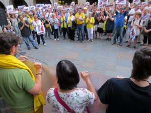 Concentraci&oacute; a la pla&ccedil;a del Vi per la llibertat dels presos pol&iacute;tics