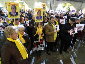 Concentraci&oacute; a la pla&ccedil;a del Vi per la independ&egrave;ncia i la llibertat dels presos pol&iacute;tics