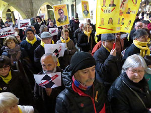 Concentraci&oacute; a la pla&ccedil;a del Vi per la independ&egrave;ncia i la llibertat dels presos pol&iacute;tics