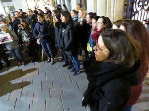 Concentraci&oacute; a la pla&ccedil;a del Vi per la independ&egrave;ncia i la llibertat dels presos pol&iacute;tics