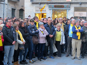 Concentraci&oacute; a la pla&ccedil;a del Vi per la independ&egrave;ncia i la llibertat dels presos pol&iacute;tics