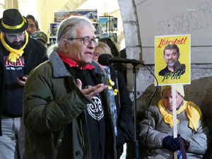 Concentraci&oacute; a la pla&ccedil;a del Vi per la llibertat dels presos pol&iacute;tics