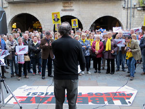 Concentraci&oacute; a la pla&ccedil;a del Vi per la independ&egrave;ncia i la llibertat dels presos pol&iacute;tics