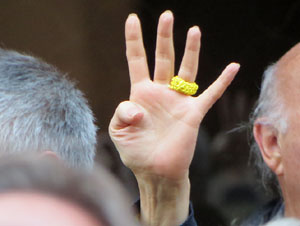 Concentraci&oacute; a la pla&ccedil;a del Vi per la independ&egrave;ncia i la llibertat dels presos pol&iacute;tics