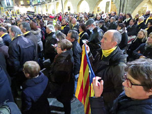 Concentraci&oacute; per la llibertat dels presos pol&iacute;tics a la pla&ccedil;a del Vi