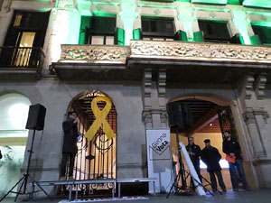 Concentraci&oacute; per la llibertat dels presos pol&iacute;tics a la pla&ccedil;a del Vi