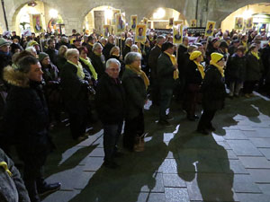 Concentraci&oacute; per la llibertat dels presos pol&iacute;tics a la pla&ccedil;a del Vi