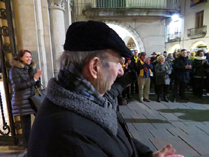 Concentraci&oacute; per la llibertat dels presos pol&iacute;tics a la pla&ccedil;a del Vi