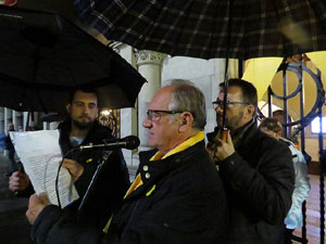 Concentraci&oacute; a la pla&ccedil;a del Vi per la independ&egrave;ncia i la llibertat dels presos pol&iacute;tics