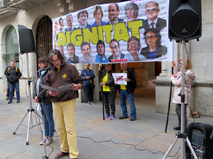 Concentraci&oacute; a la pla&ccedil;a del Vi per la independ&egrave;ncia i la llibertat dels presos pol&iacute;tics