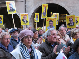 Concentraci&oacute; a la pla&ccedil;a del Vi per la independ&egrave;ncia i la llibertat dels presos pol&iacute;tics