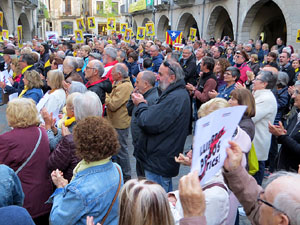 Concentraci&oacute; a la pla&ccedil;a del Vi per la independ&egrave;ncia i la llibertat dels presos pol&iacute;tics