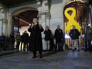 Concentraci&oacute; a la pla&ccedil;a del Vi per la independ&egrave;ncia i la llibertat dels presos pol&iacute;tics