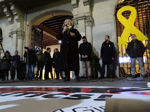 Concentraci&oacute; a la pla&ccedil;a del Vi per la independ&egrave;ncia i la llibertat dels presos pol&iacute;tics