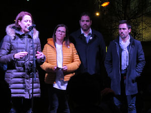 Manifestació per la detenció del alcaldes de Verges i Celrà, Ignasi Sabater i Daniel Cornellà, i catorze persones més