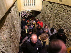 Manifestaci&oacute; per la detenci&oacute; del alcaldes de Verges i Celr&agrave;, Ignasi Sabater i Daniel Cornell&agrave;, i catorze persones m&eacute;s