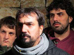 Manifestaci&oacute; per la detenci&oacute; del alcaldes de Verges i Celr&agrave;, Ignasi Sabater i Daniel Cornell&agrave;, i catorze persones m&eacute;s