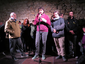 Manifestaci&oacute; per la detenci&oacute; del alcaldes de Verges i Celr&agrave;, Ignasi Sabater i Daniel Cornell&agrave;, i catorze persones m&eacute;s