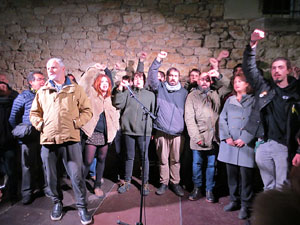 Manifestaci&oacute; per la detenci&oacute; del alcaldes de Verges i Celr&agrave;, Ignasi Sabater i Daniel Cornell&agrave;, i catorze persones m&eacute;s