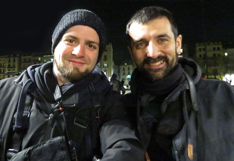 Els fotoperiodistes Carles Palacio i Jordi Borr&agrave;s