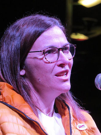 Parlaments durant la manifestaci&oacute; del vespre