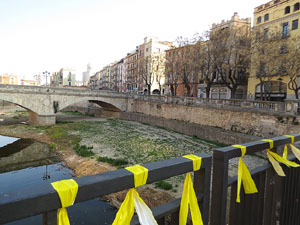 21F Vaga general. Enlla&ccedil;ada convocada per ANC Girona a la pla&ccedil;a Catalunya