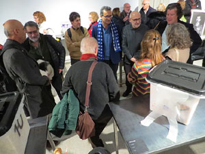 Inauguració de l'exposició '55 urnes per la Llibertat' a la Fundació Fita, a la Casa de Cultura de Girona