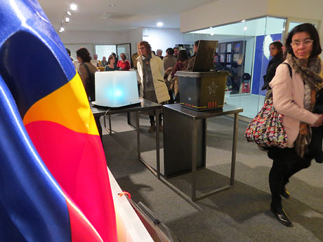 Inauguració de l'exposició '55 urnes per la Llibertat' a la Fundació Fita, a la Casa de Cultura de Girona