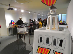 Inauguració de l'exposició '55 urnes per la Llibertat' a la Fundació Fita, a la Casa de Cultura de Girona