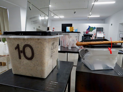 El muntatge de l'exposició